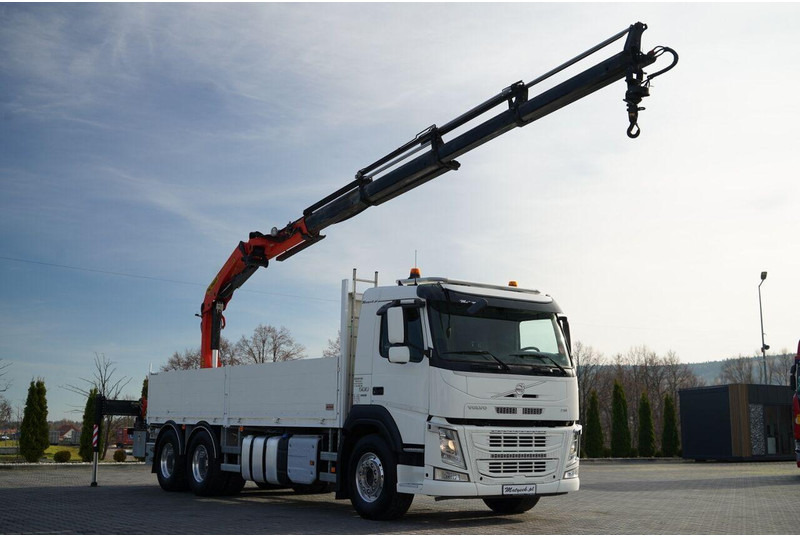 Camion platformă, Camion cu macara Volvo FM 500 / 6X4 / SKRZYNIOWY 6,5 M / HDS PALFINGER PK 20001-K / PIL: Foto 6