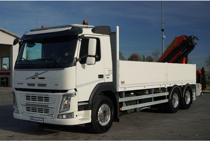 Camion platformă, Camion cu macara Volvo FM 500 / 6X4 / SKRZYNIOWY 6,5 M / HDS PALFINGER PK 20001-K / PIL: Foto 7