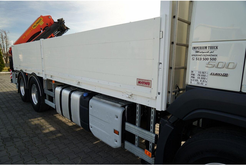 Camion platformă, Camion cu macara Volvo FM 500 / 6X4 / SKRZYNIOWY 6,5 M / HDS PALFINGER PK 20001-K / PIL: Foto 20