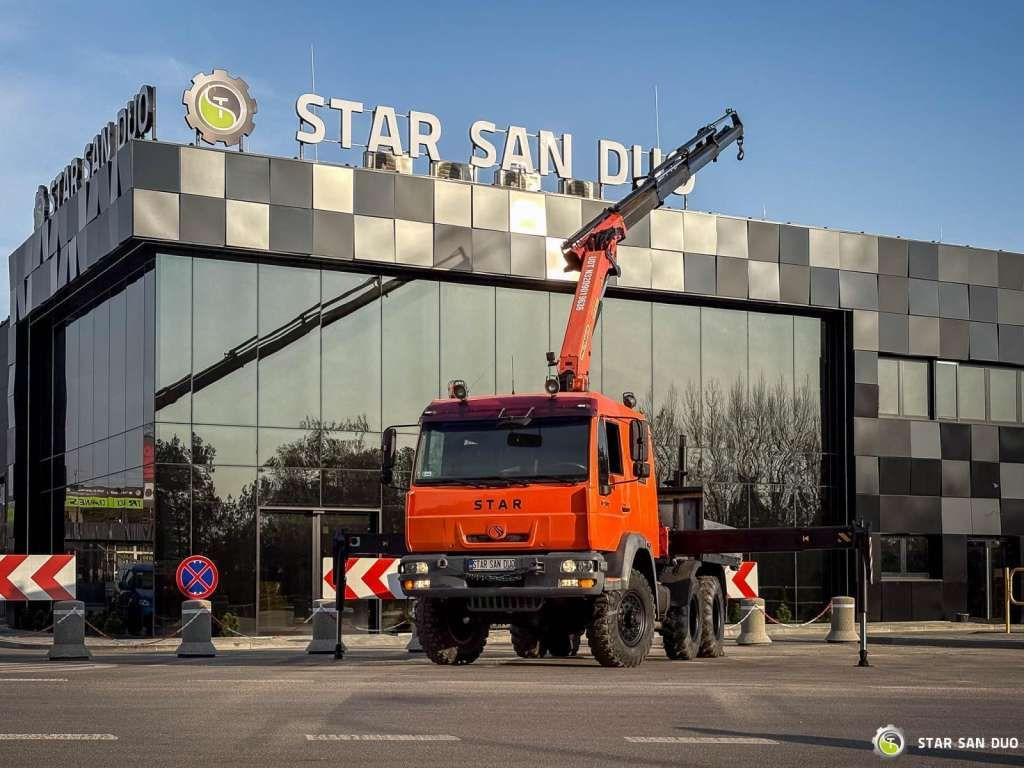MAN STAR 266 MAN 6x6 PALFINGER PK 18001 Crane Kran - Camion cu macara: Foto 1 MAN STAR 266 MAN 6x6 PALFINGER PK 18001 Crane Kran - Camion cu macara: Foto 1