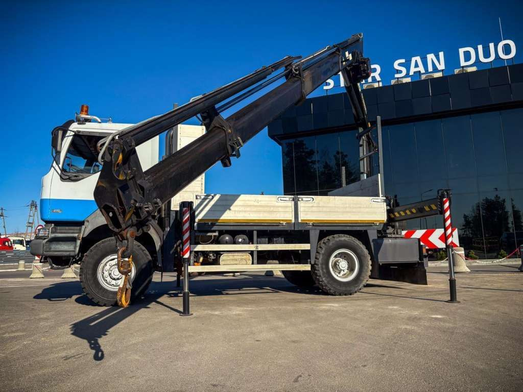 Camion cu macara, Camion platformă nou Renault  KERAX 270 4x4 PALFINGER PK 16502 CRANE WINCH: Foto 17