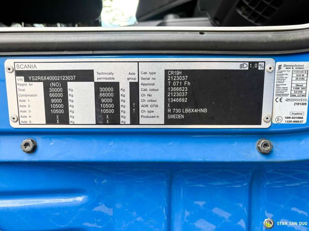 Camion cu macara Scania  R730 6X4 PALFINGER PK 33002 EH Crane: Foto 16