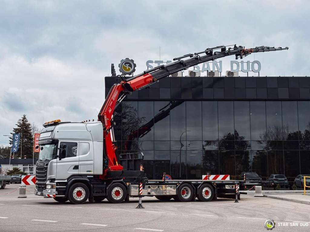 Camion cu macara Scania  R730 8x2 Fassi F990 Fly Jib 30m Crane Euro 6: Foto 7