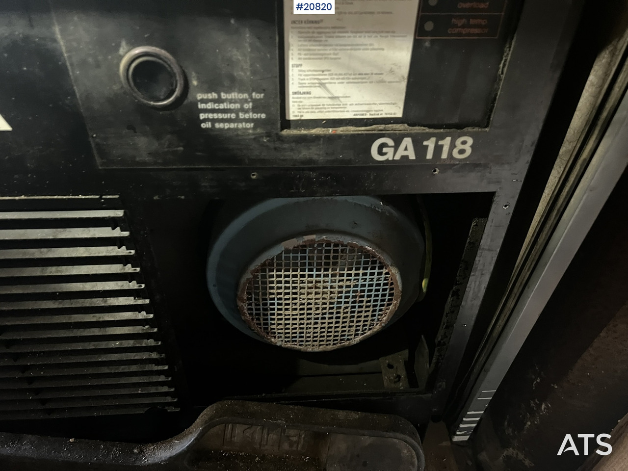 Compresor de aer Atlas Copco GA 118: Foto 8