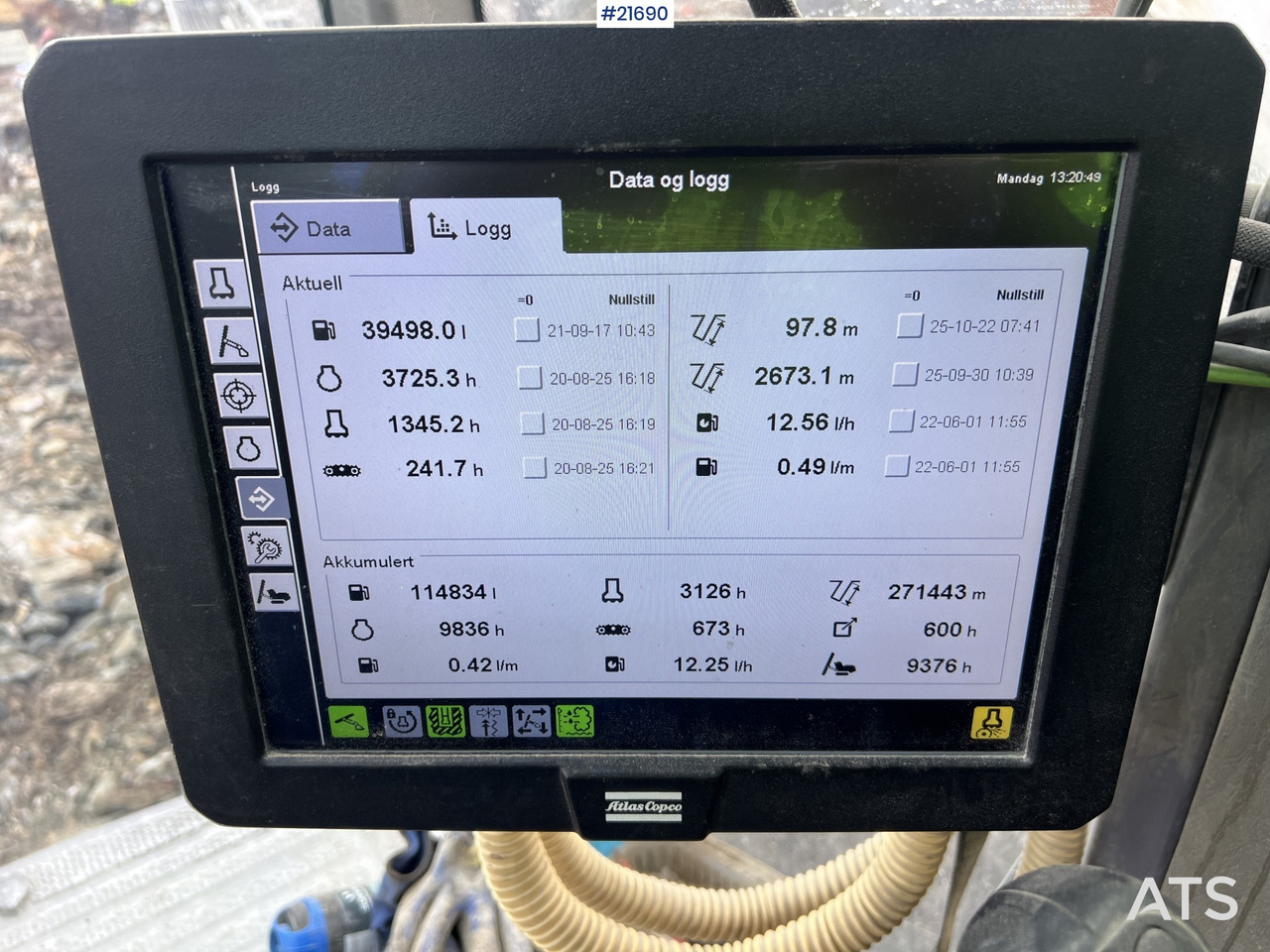 Maşină de foraj Atlas Copco smartroc T40-11 Borerigg m/ 2560 hammer, CME sliper og Leica gps: Foto 36