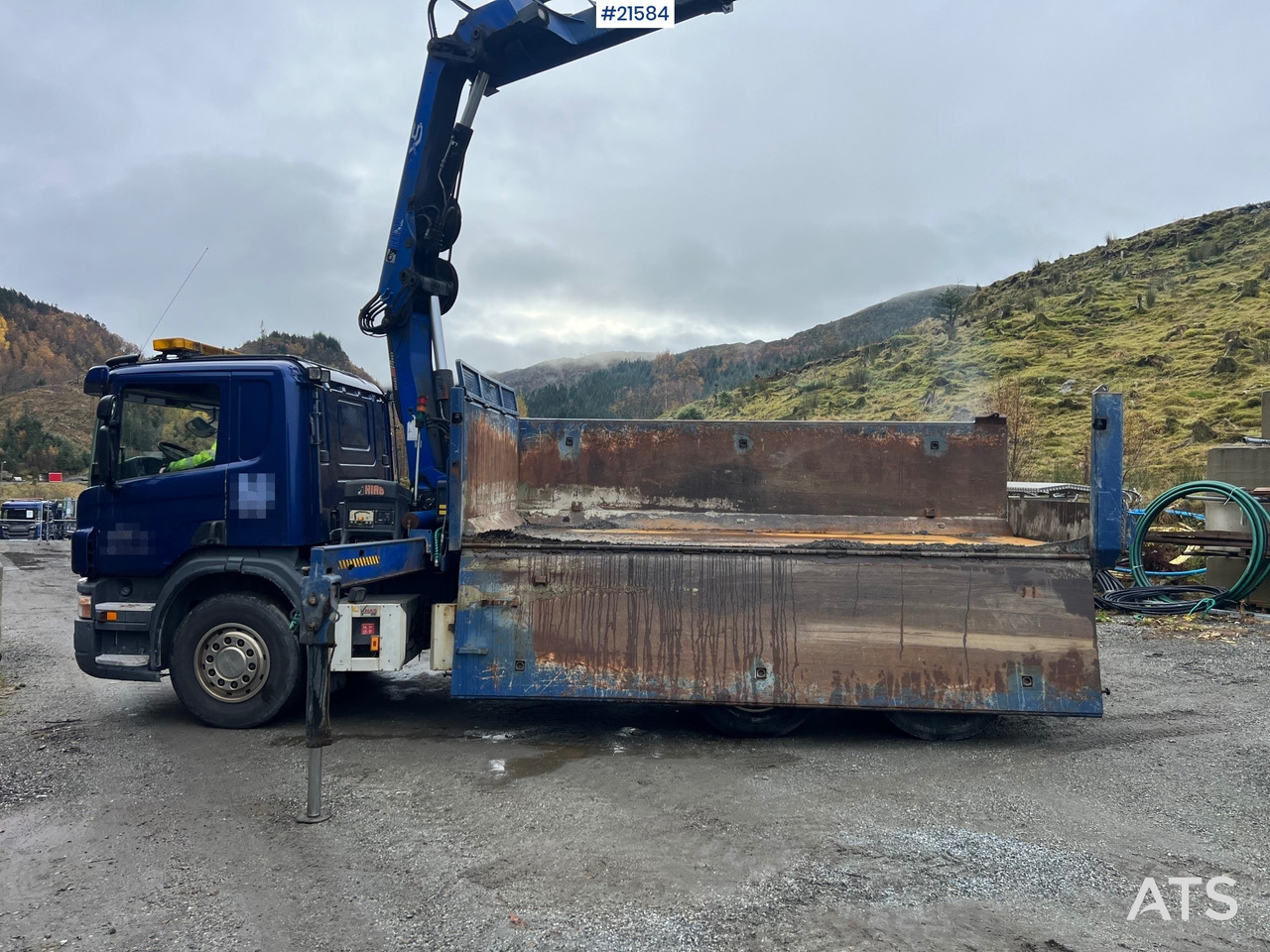 Scania P380 6x2 kranbil m/tipp, m/14t/ og m/Hiab kran - Camion cu macara: Foto 1 Scania P380 6x2 kranbil m/tipp, m/14t/ og m/Hiab kran - Camion cu macara: Foto 1