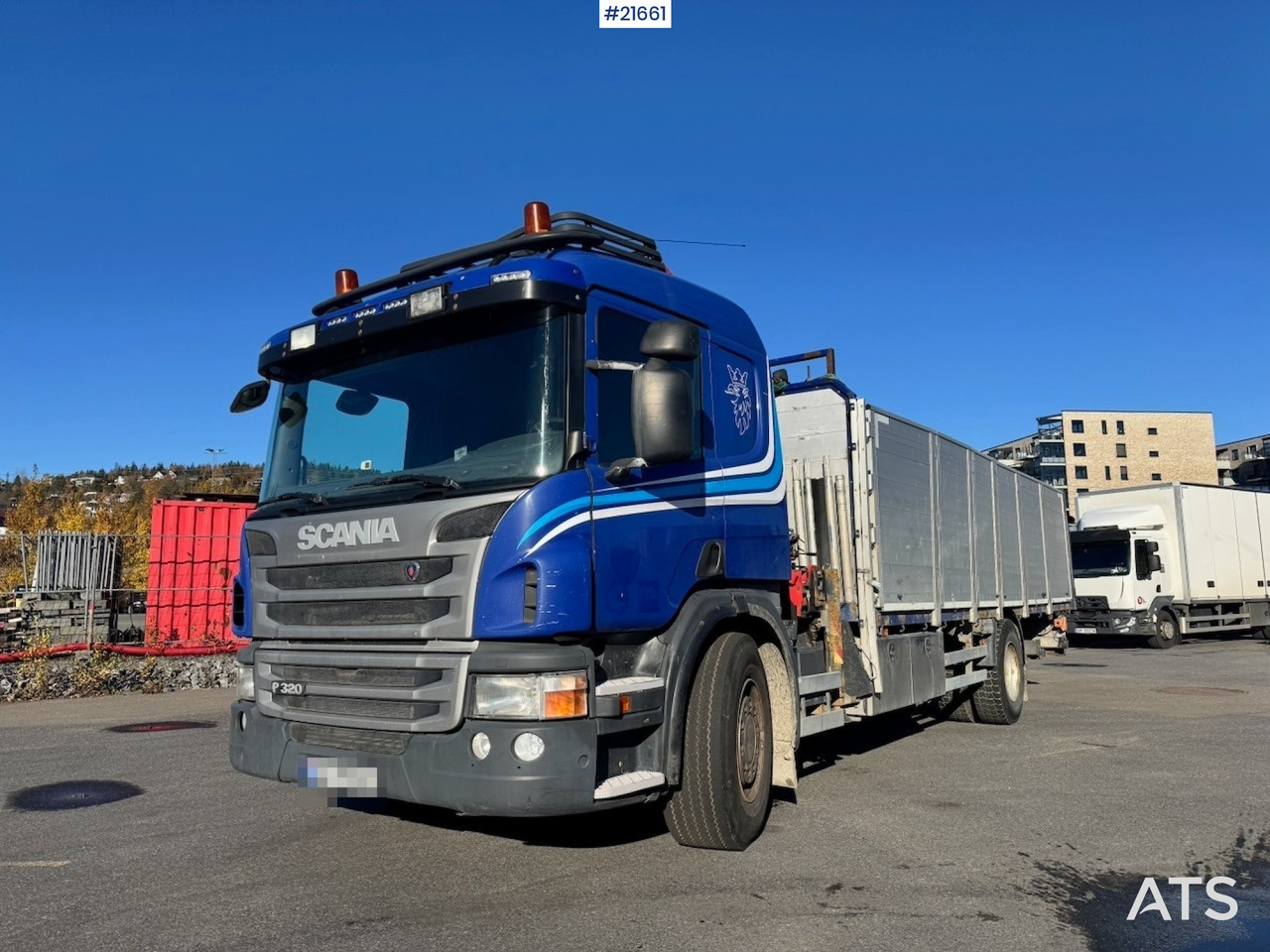 Scania Scania P320 4x2 Kranbil m/ 16,5 t/m Fassi kran og Løftelem. - Camion cu macara: Foto 1 Scania Scania P320 4x2 Kranbil m/ 16,5 t/m Fassi kran og Løftelem. - Camion cu macara: Foto 1