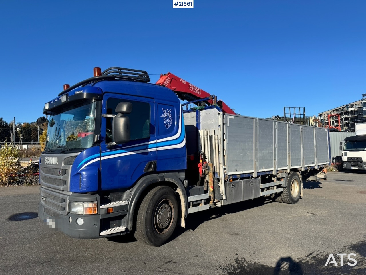 Scania Scania P320 4x2 Kranbil m/ 16,5 t/m Fassi kran og Løftelem. - Camion cu macara: Foto 3 Scania Scania P320 4x2 Kranbil m/ 16,5 t/m Fassi kran og Løftelem. - Camion cu macara: Foto 3