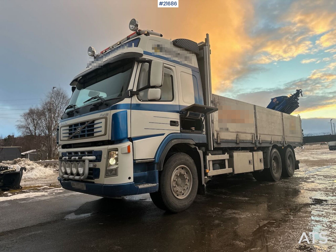Volvo FM12 Globetrotter 6x4 kranbil m/ bak montert 18 t/m kran og vinsj. SE VIDEO - Camion cu macara: Foto 1 Volvo FM12 Globetrotter 6x4 kranbil m/ bak montert 18 t/m kran og vinsj. SE VIDEO - Camion cu macara: Foto 1
