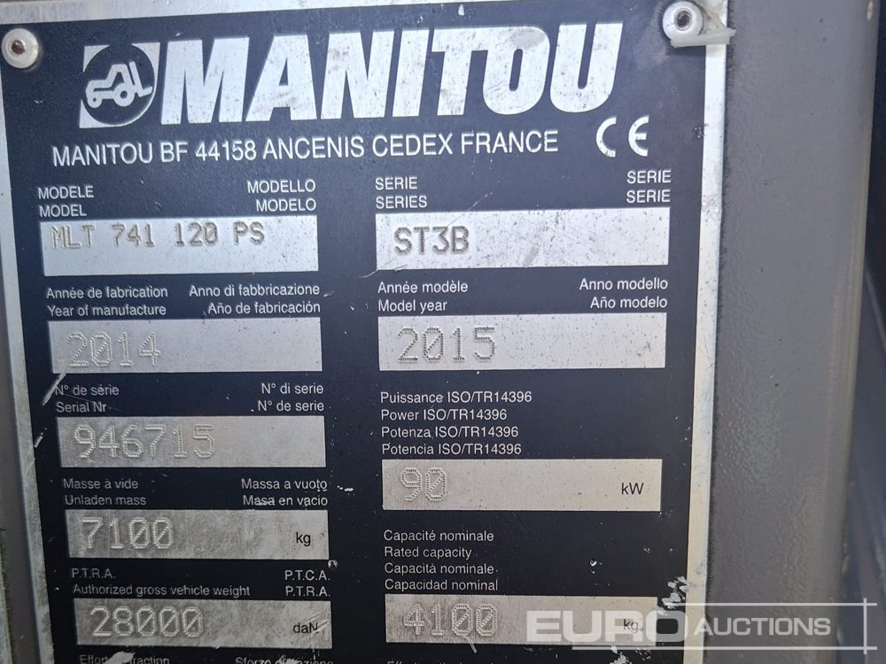 2014 Manitou MLT741-120 PS - Stivuitor telescopic: Foto 2 2014 Manitou MLT741-120 PS - Stivuitor telescopic: Foto 2