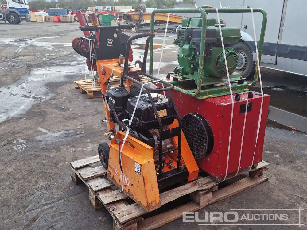 Pallet of Asphalt Saw, Electric Space Heater (2 of) Wacker Water Pump - Incalzitor constructii: Foto 1 Pallet of Asphalt Saw, Electric Space Heater (2 of) Wacker Water Pump - Incalzitor constructii: Foto 1