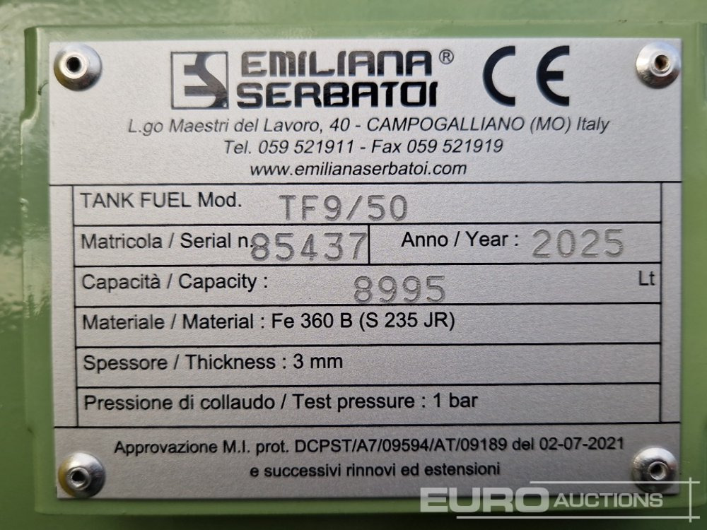 Rezervor de stocare Unused 2025 Emiliana Serbatoi TF9/50: Foto 11