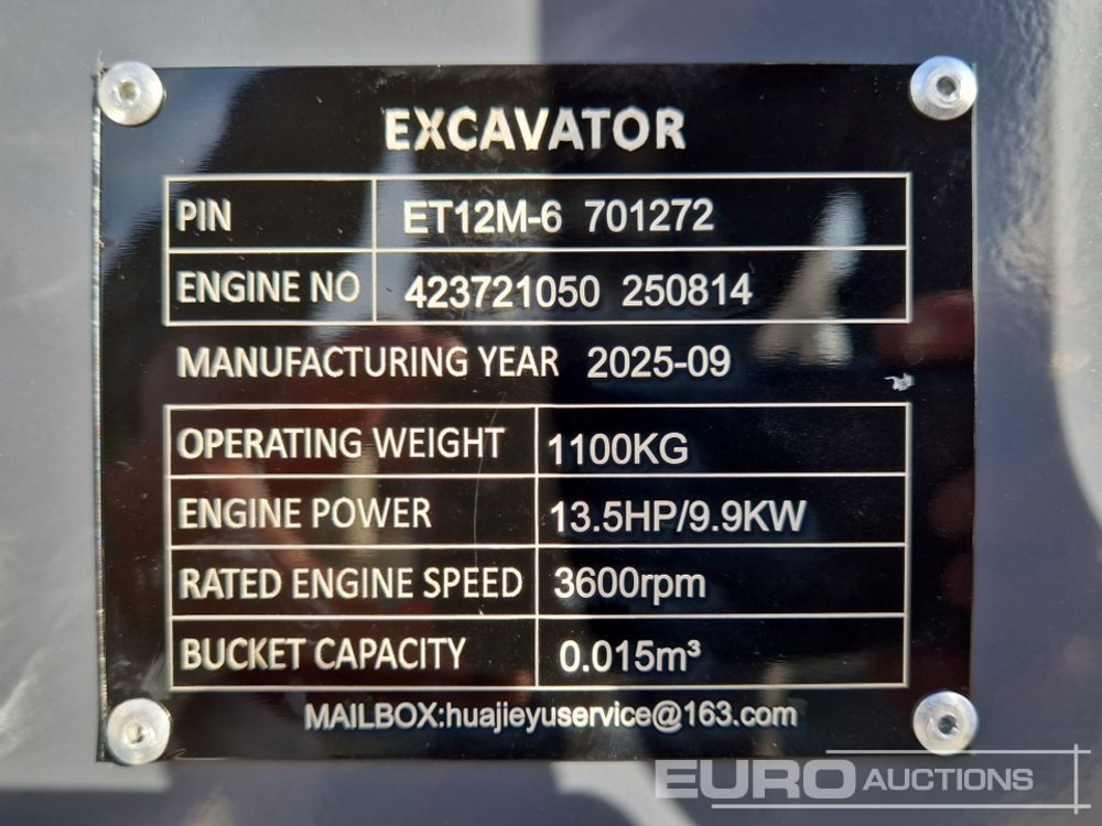 Mini excavator Unused 2025 Toft ET12M-6: Foto 18