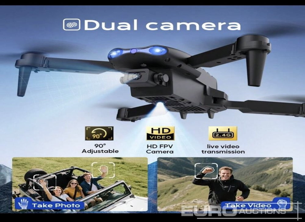 Unused K3 Foldable Drone PRO Black with HD Dual Cameras, Real-Time 2.4 Ghz WiFi, Speed Control, 50x Zoom, Avoidance, Optical Flow Position, Gesture Manipulation - Echipamente de constructii: Foto 4 Unused K3 Foldable Drone PRO Black with HD Dual Cameras, Real-Time 2.4 Ghz WiFi, Speed Control, 50x Zoom, Avoidance, Optical Flow Position, Gesture Manipulation - Echipamente de constructii: Foto 4