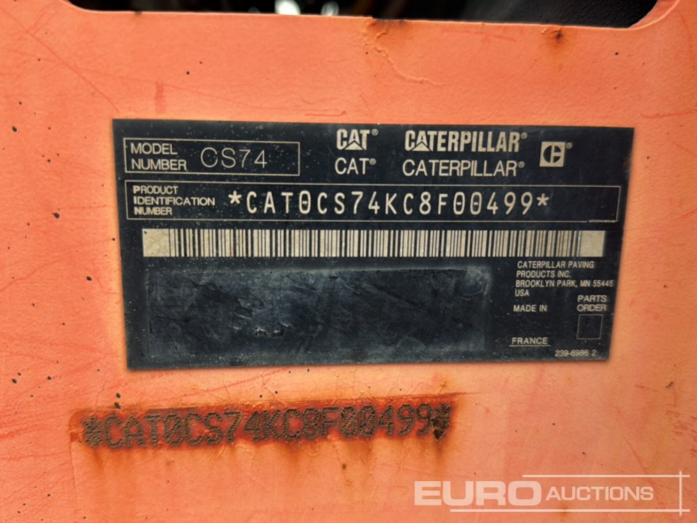 Cilindru compactor 2011 CAT CS74: Foto 35