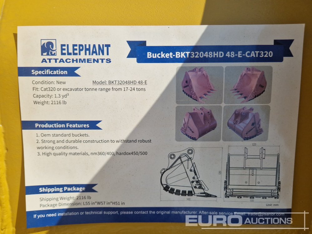 Cupă nou Unused 2025 Elephant  BKT32048SKEL 48-E: Foto 7