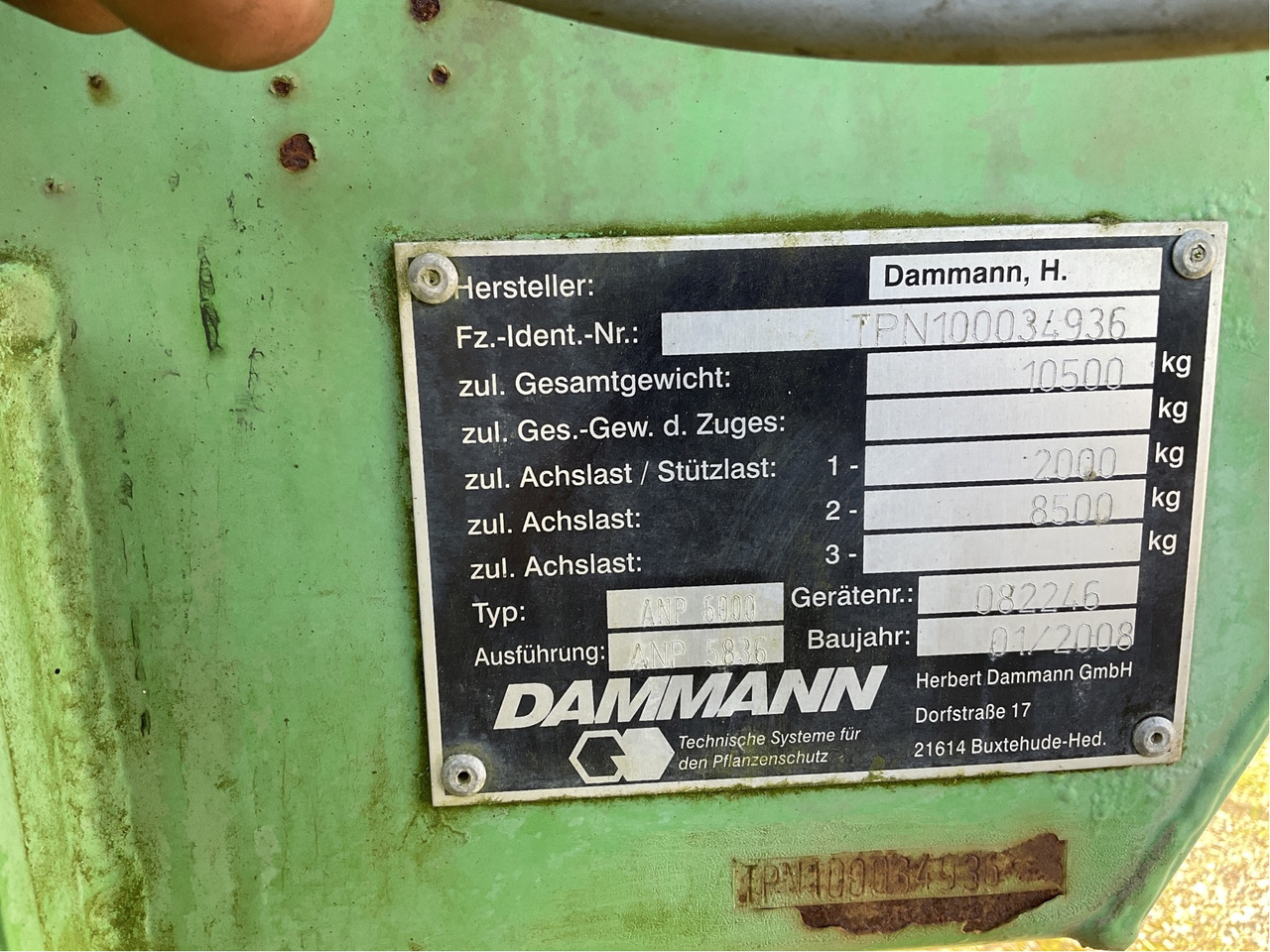 Dammann Classic Feldspritze ANP 6000 - Maşină de erbicidat: Foto 2 Dammann Classic Feldspritze ANP 6000 - Maşină de erbicidat: Foto 2