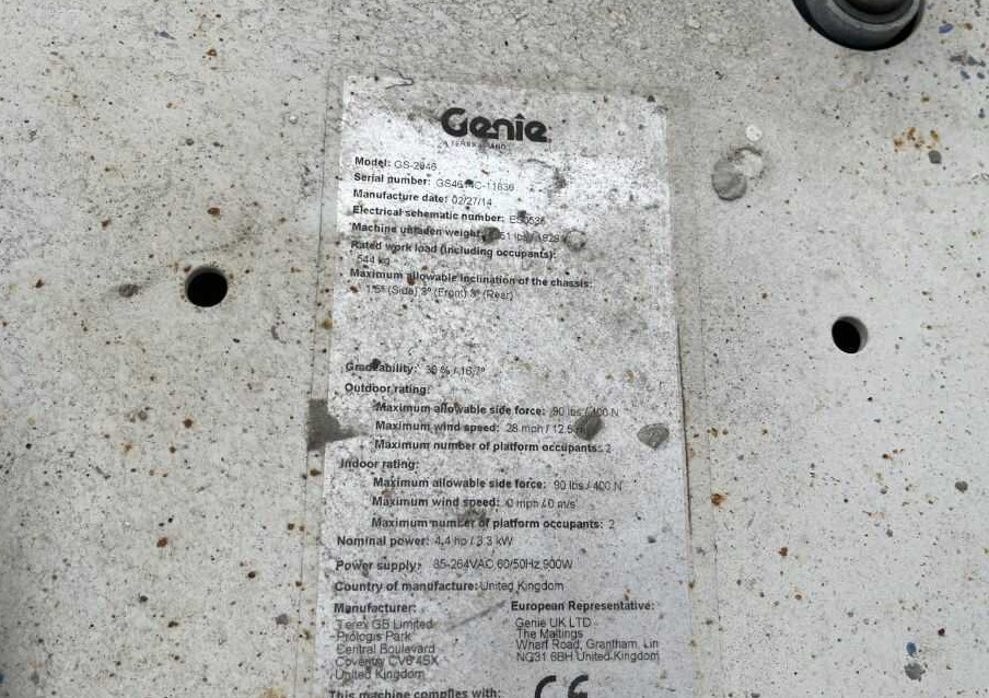 Genie GS-2046 - Platforma foarfeca: Foto 5 Genie GS-2046 - Platforma foarfeca: Foto 5