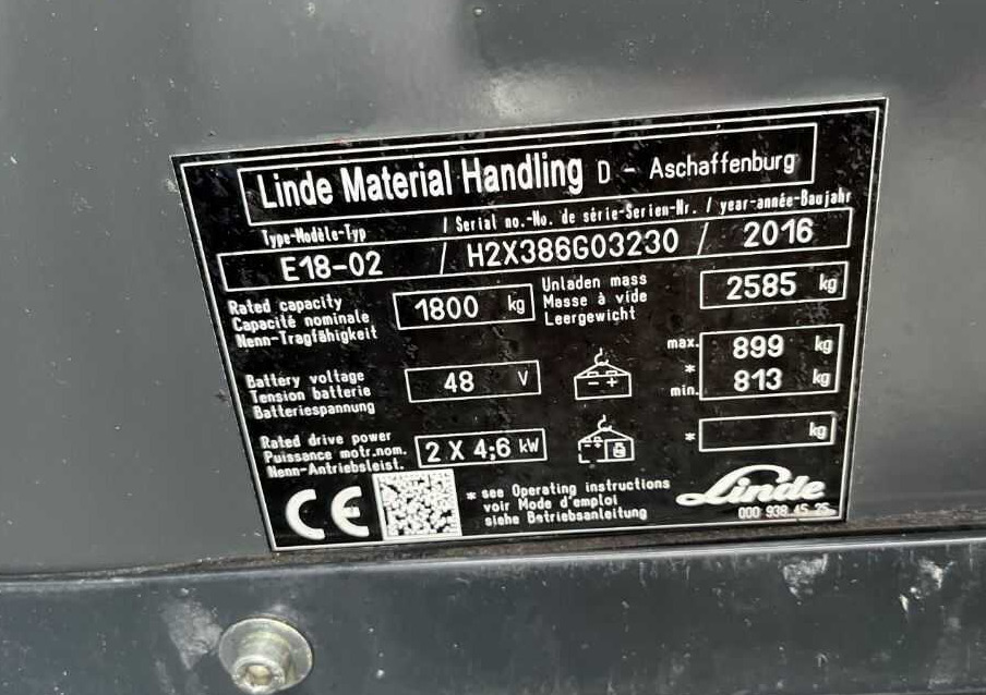 Linde E18-02 - Electrostivuitor: Foto 5 Linde E18-02 - Electrostivuitor: Foto 5