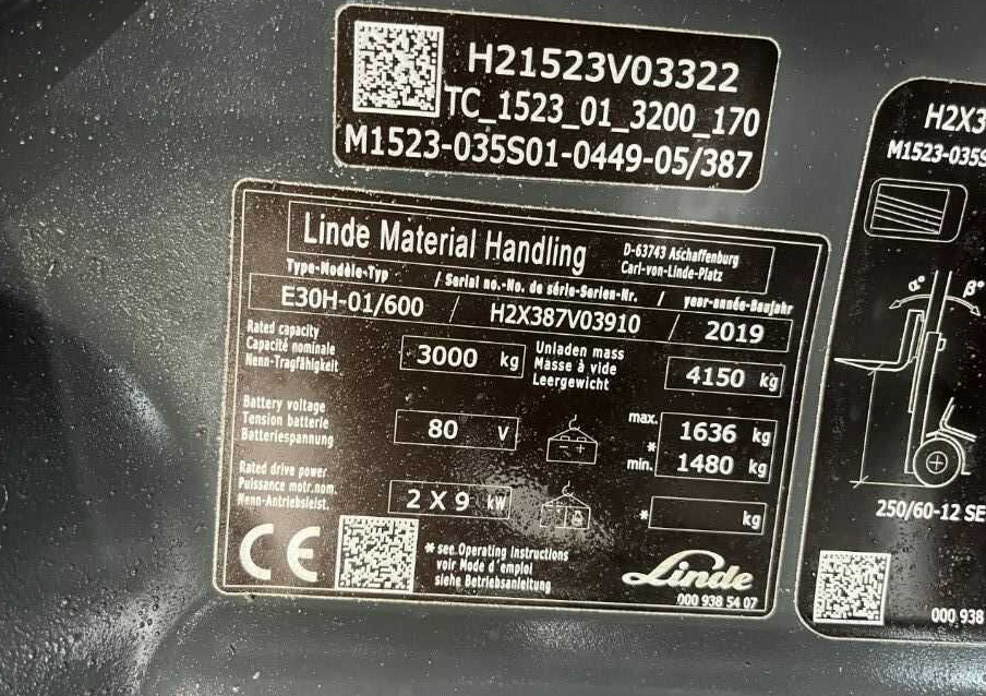 Linde E30H-01/600 - Electrostivuitor: Foto 4 Linde E30H-01/600 - Electrostivuitor: Foto 4