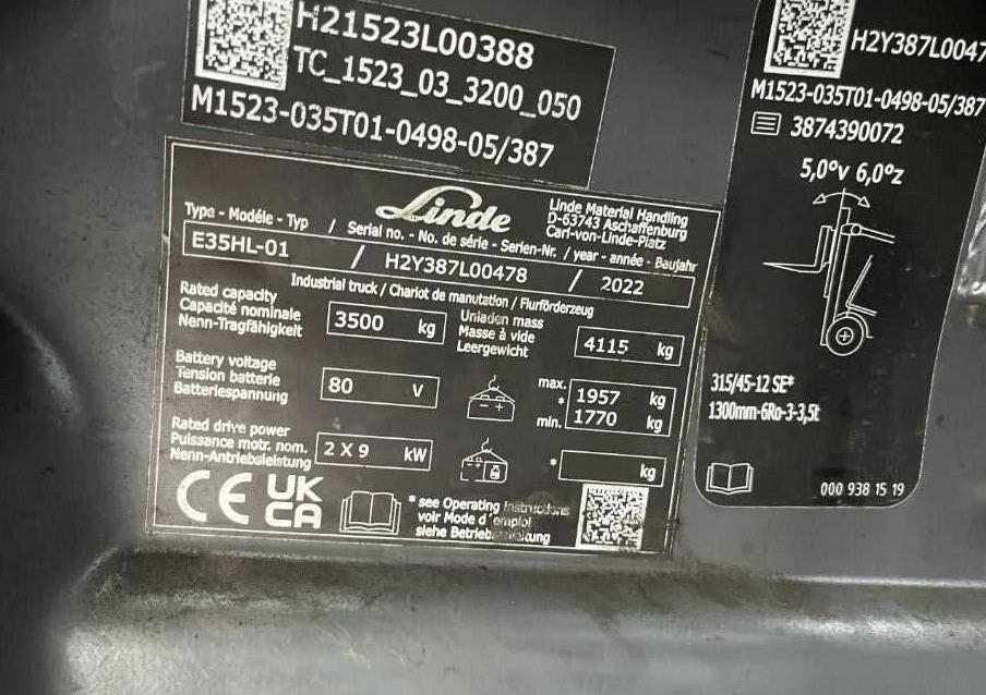 Linde E35HL-01 - Electrostivuitor: Foto 4 Linde E35HL-01 - Electrostivuitor: Foto 4