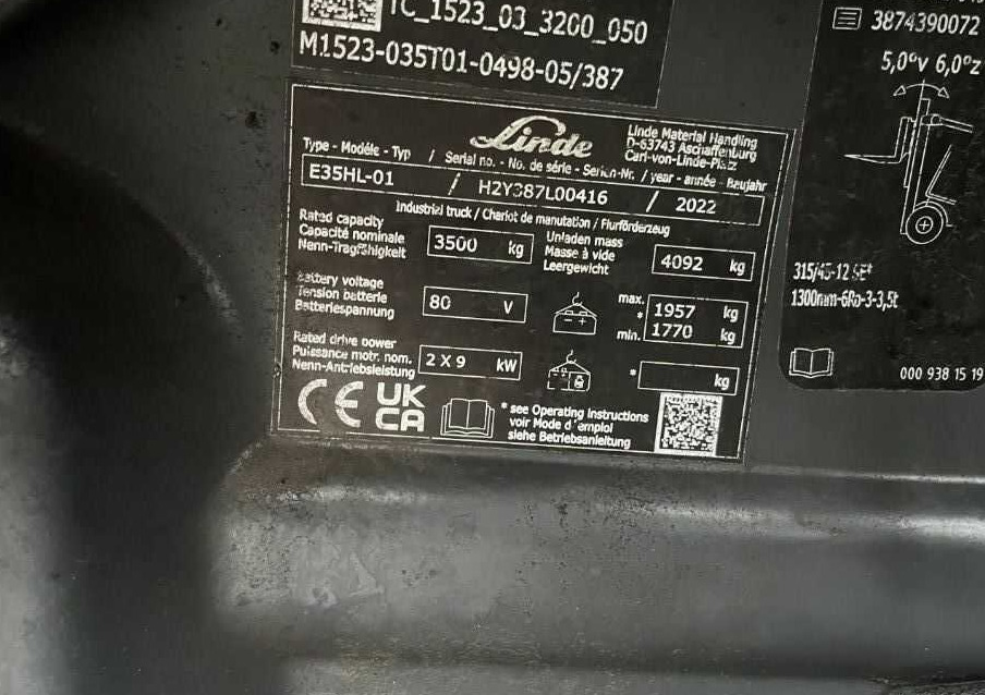 Linde E35HL-01 - Electrostivuitor: Foto 4 Linde E35HL-01 - Electrostivuitor: Foto 4