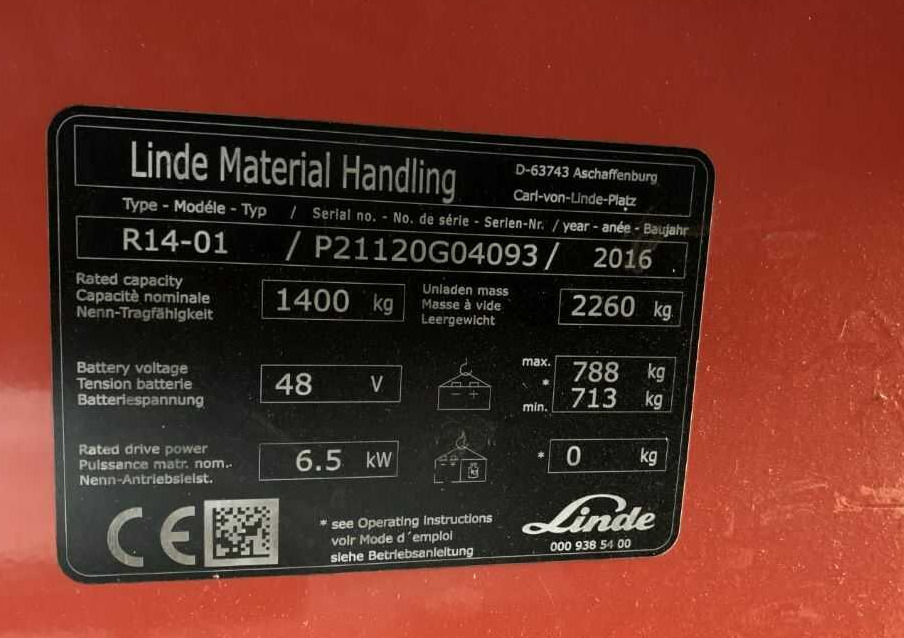 Linde R14-01 - Stivuitor cu catarg retractabil: Foto 5 Linde R14-01 - Stivuitor cu catarg retractabil: Foto 5