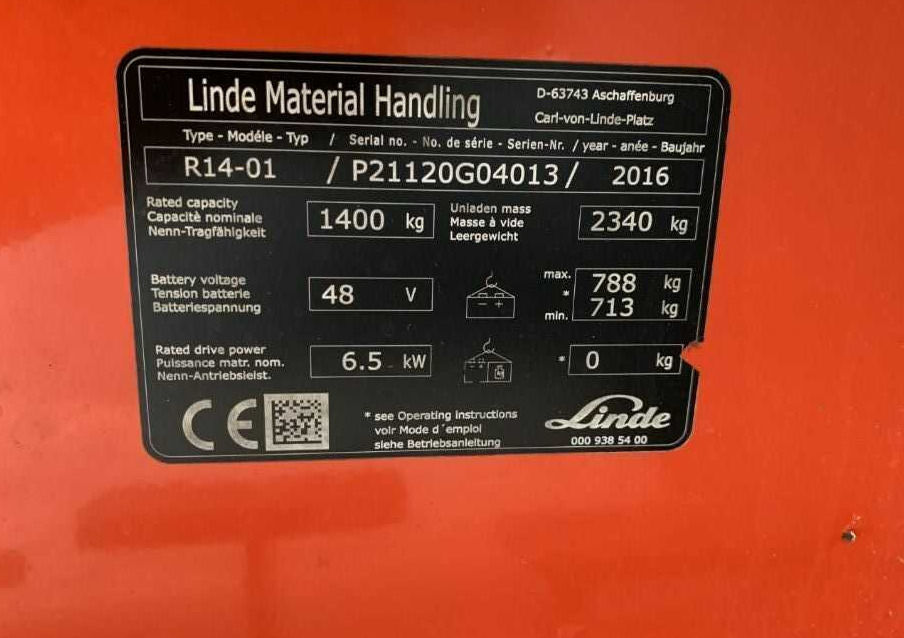 Linde R14-01 - Stivuitor cu catarg retractabil: Foto 3 Linde R14-01 - Stivuitor cu catarg retractabil: Foto 3
