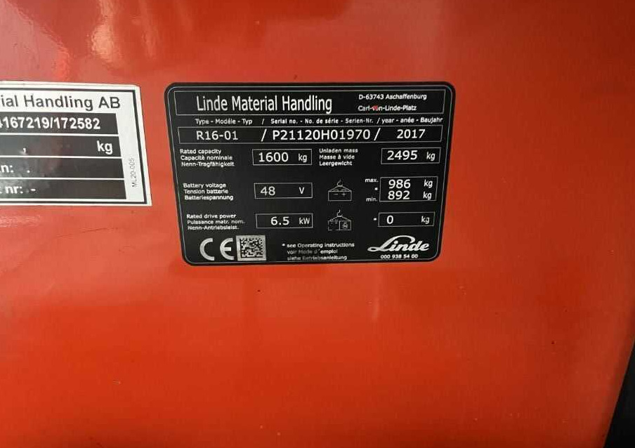 Linde R16-01 - Stivuitor cu catarg retractabil: Foto 4 Linde R16-01 - Stivuitor cu catarg retractabil: Foto 4