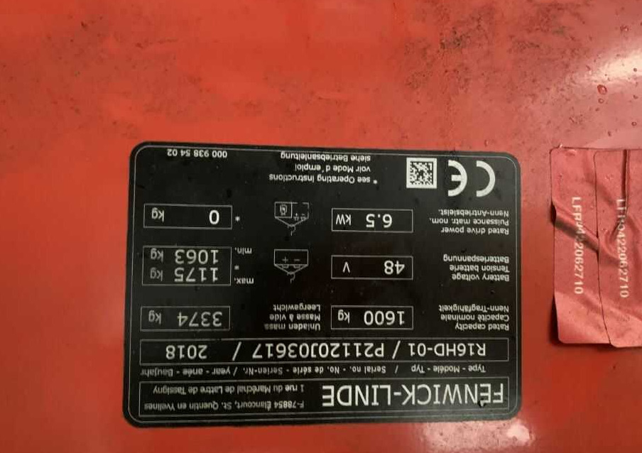 Linde R16HD-01 - Stivuitor cu catarg retractabil: Foto 4 Linde R16HD-01 - Stivuitor cu catarg retractabil: Foto 4