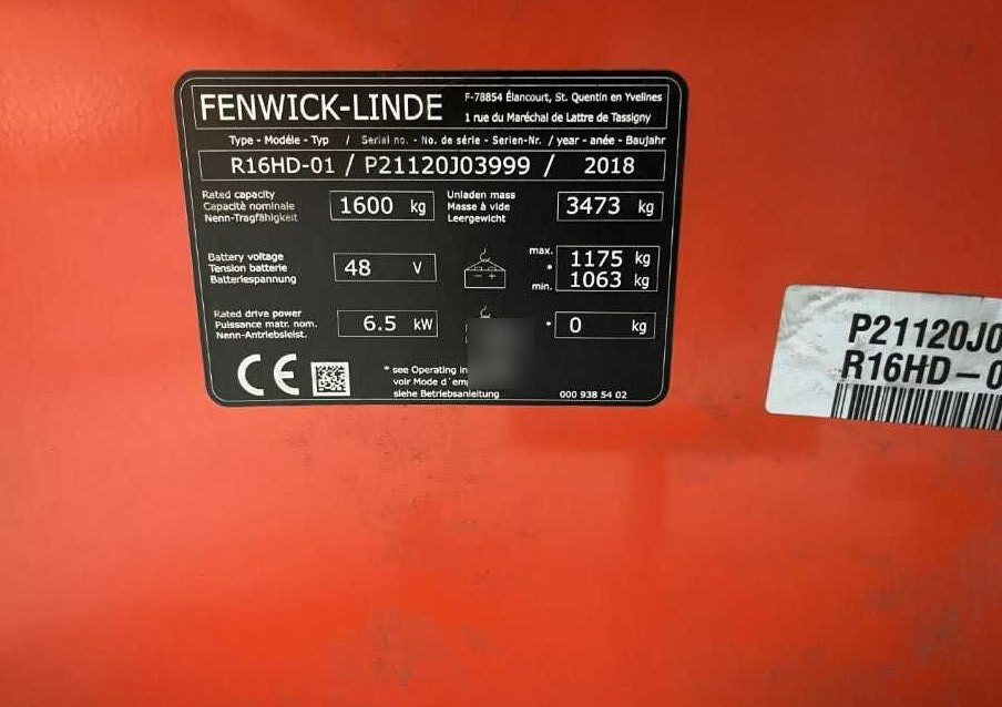 Linde R16HD-01 - Stivuitor cu catarg retractabil: Foto 4 Linde R16HD-01 - Stivuitor cu catarg retractabil: Foto 4