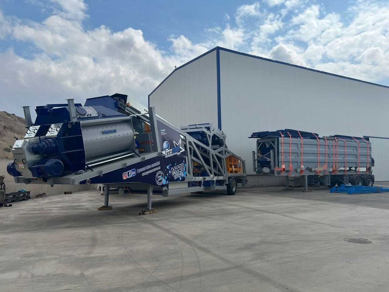 Promax Mobile Concrete Batching Plant PROMAX M120-TWN DT (120m³/h) - Staţie de betoane: Foto 1 Promax Mobile Concrete Batching Plant PROMAX M120-TWN DT (120m³/h) - Staţie de betoane: Foto 1