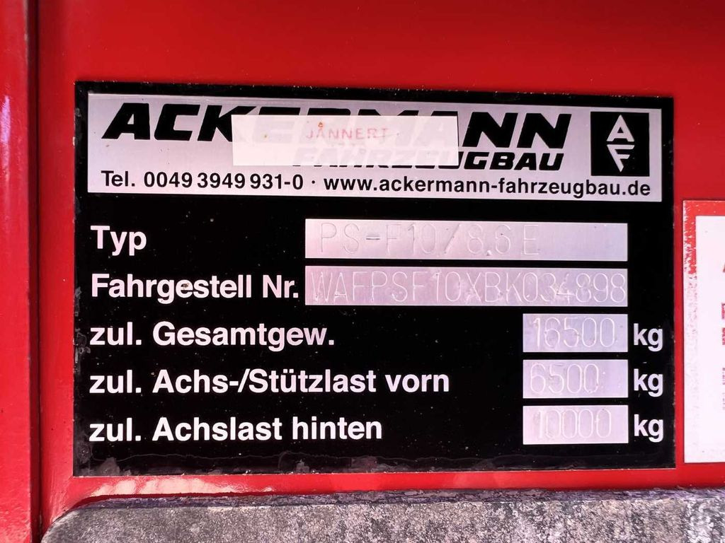 Leasing de Ackermann PS-F10/86E Pritsche MB-Achse 8.480mm  Ackermann PS-F10/86E Pritsche MB-Achse 8.480mm: Foto 15