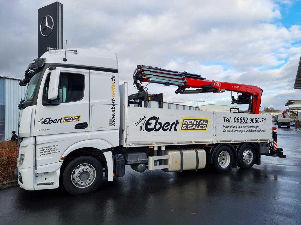 Mercedes-Benz Actros 2745 L 6x2 Baustoffpritsche+Kran Retarder Mercedes-Benz Actros 2745 L 6x2 Baustoffpritsche+Kran Retarder - Camion cu macara, Camion platformă: Foto 4 Mercedes-Benz Actros 2745 L 6x2 Baustoffpritsche+Kran Retarder Mercedes-Benz Actros 2745 L 6x2 Baustoffpritsche+Kran Retarder - Camion cu macara, Camion platformă: Foto 4