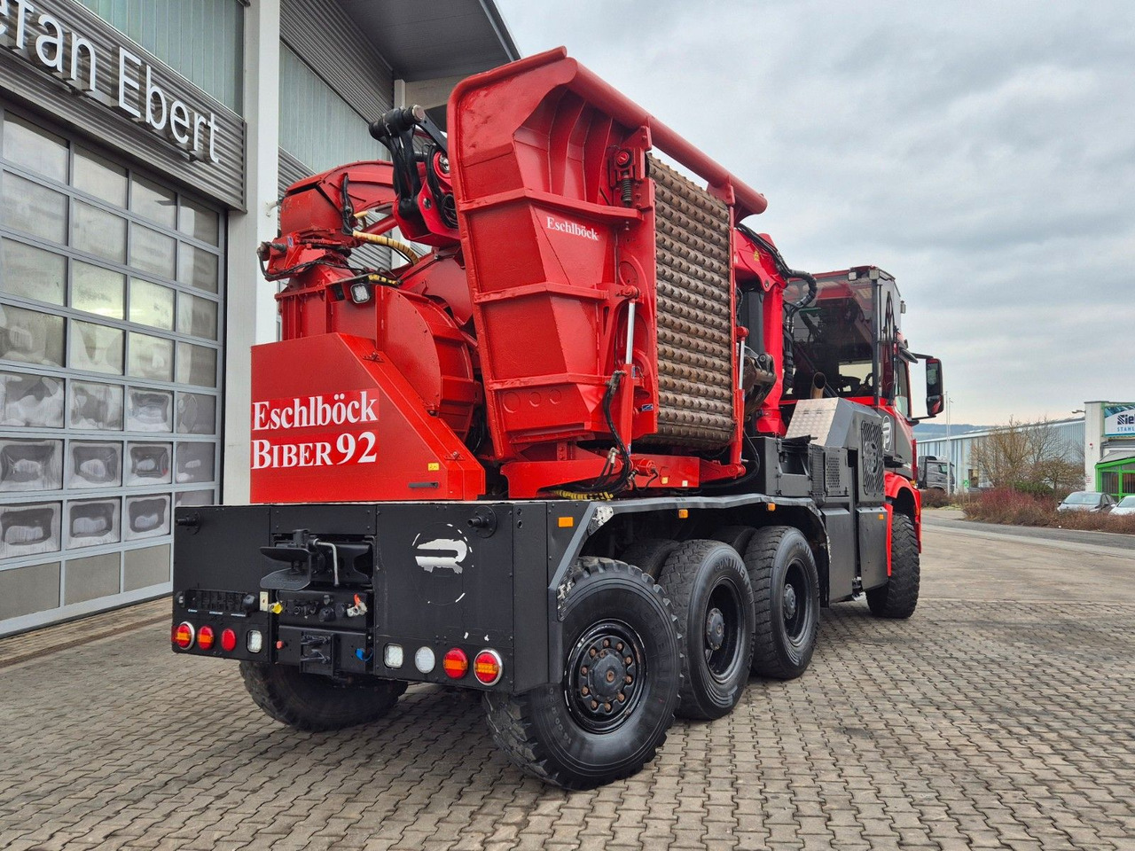 Camion cu macara Mercedes-Benz TUROX 8x8 Eschlböck Biber 92 Holzhacker / 1.512h: Foto 7