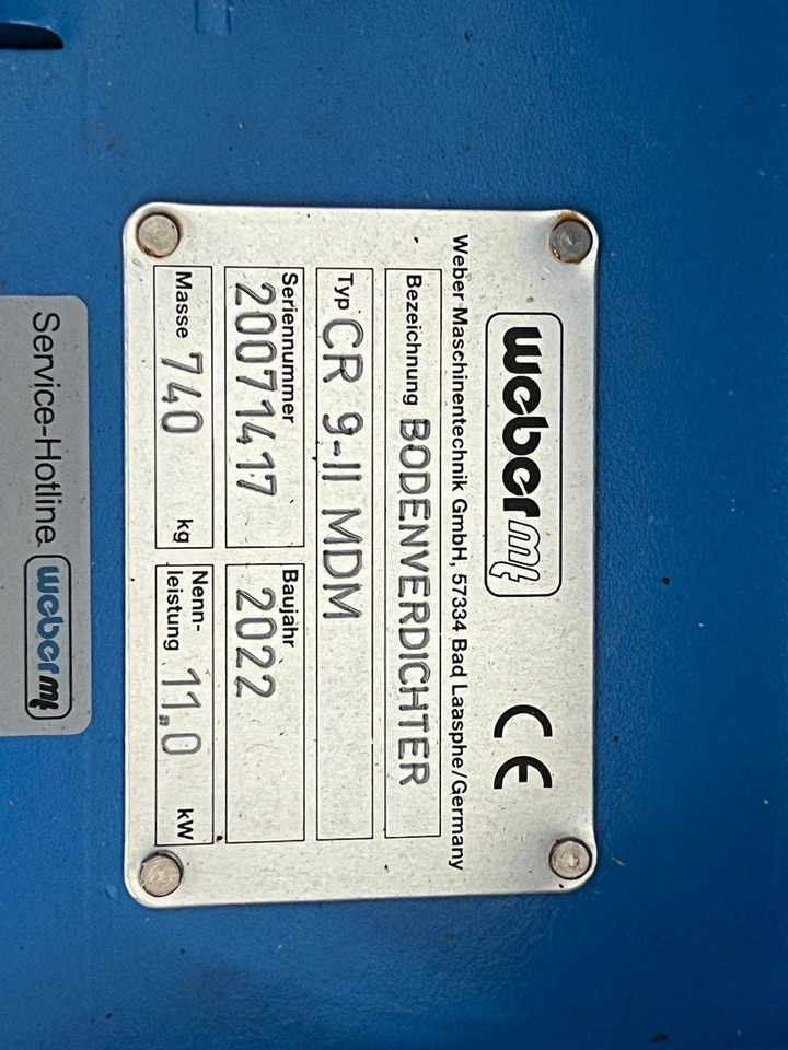 Leasing de Weber CR 9 MDM Hatz-Diesel / 740kg / DEMO / 2022 Weber CR 9 MDM Hatz-Diesel / 740kg / DEMO / 2022: Foto 11 Leasing de Weber CR 9 MDM Hatz-Diesel / 740kg / DEMO / 2022 Weber CR 9 MDM Hatz-Diesel / 740kg / DEMO / 2022: Foto 11