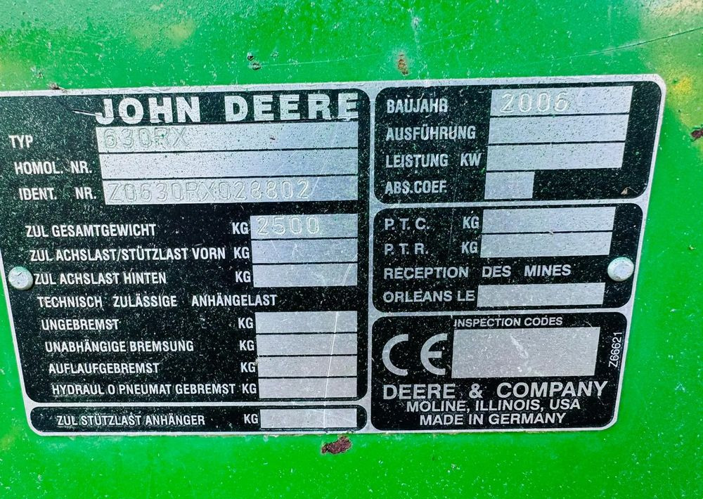 John Deere 630R - Heder: Foto 4 John Deere 630R - Heder: Foto 4