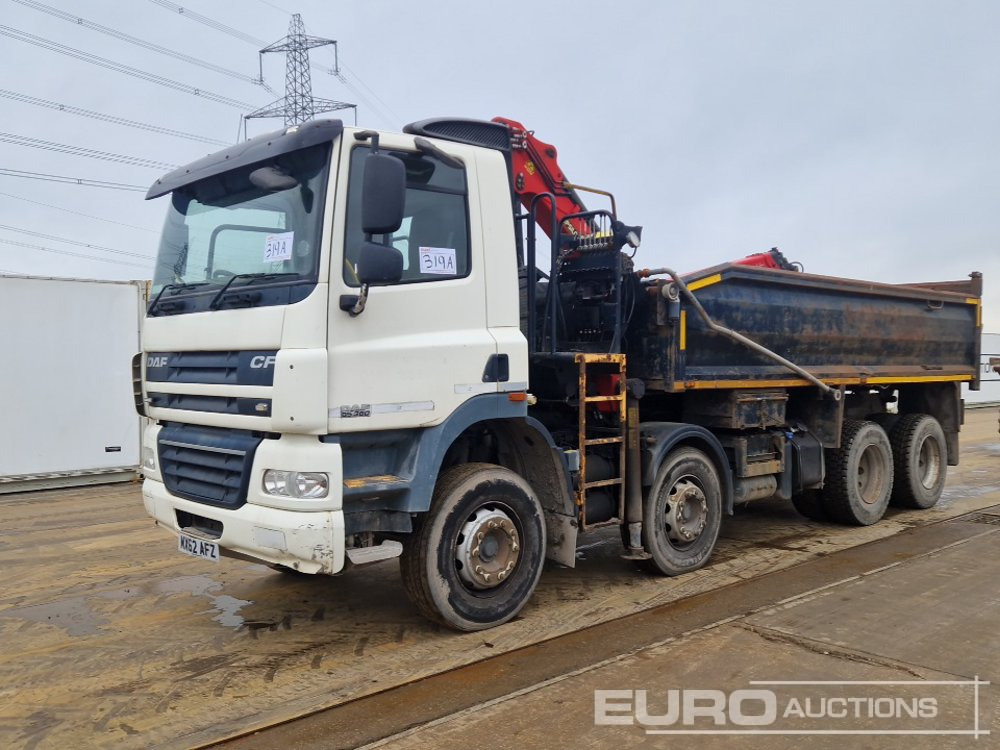 2012 DAF 85.360 - Camion basculantă, Camion cu macara: Foto 1 2012 DAF 85.360 - Camion basculantă, Camion cu macara: Foto 1