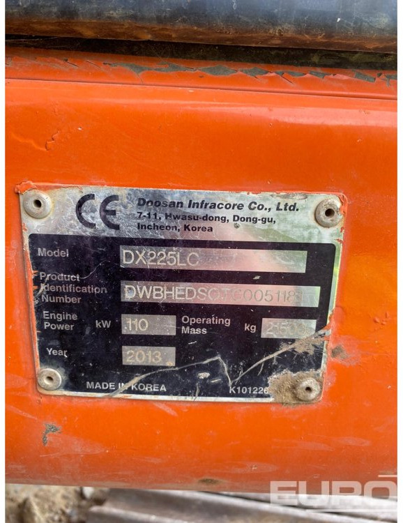 2013 Doosan DX225LC - Excavator pe şenile: Foto 5 2013 Doosan DX225LC - Excavator pe şenile: Foto 5