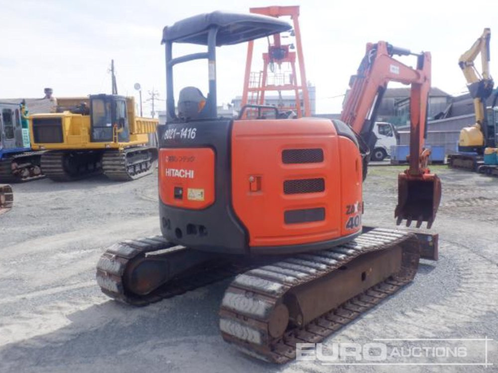 2013 Hitachi ZX40U-5A Rubber Block Pads, Blade, Offset, Bucket - Mini excavator: Foto 2 2013 Hitachi ZX40U-5A Rubber Block Pads, Blade, Offset, Bucket - Mini excavator: Foto 2