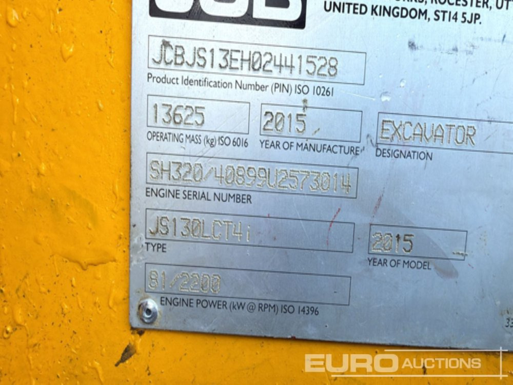 Excavator pe şenile 2015 JCB JS130LC: Foto 6 Excavator pe şenile 2015 JCB JS130LC: Foto 6