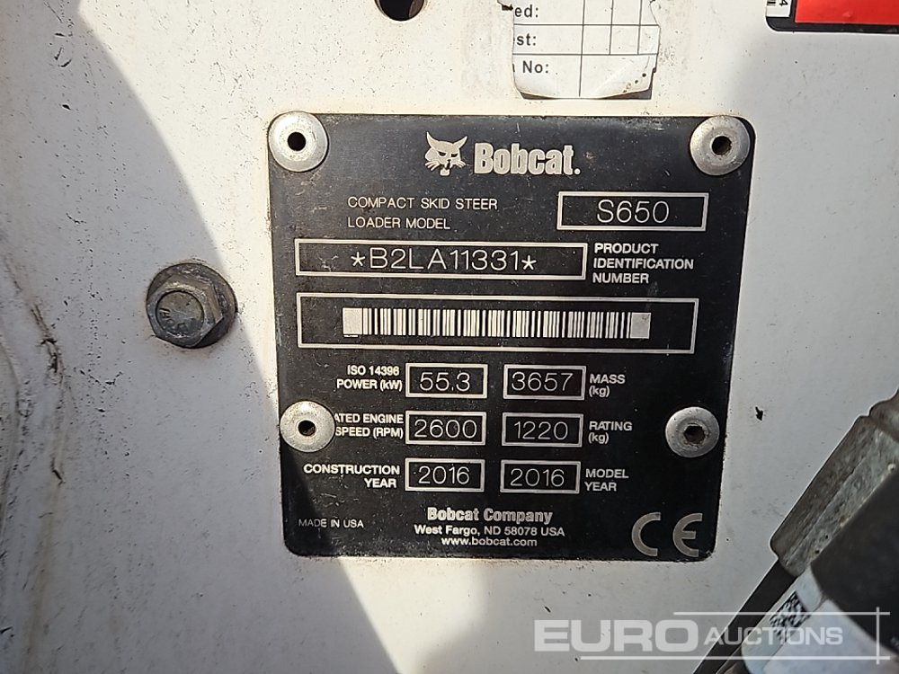 Mini încărcător 2016 Bobcat S650: Foto 50