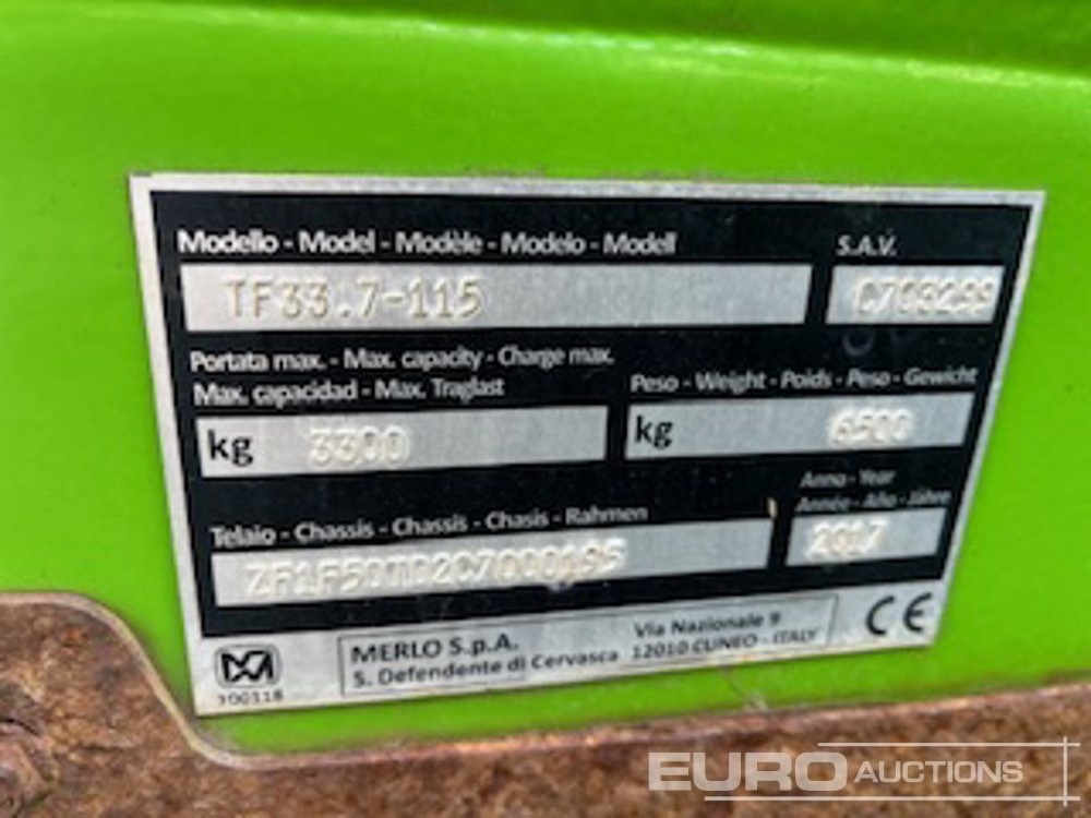 Stivuitor telescopic 2017 Merlo TF33.7-115: Foto 16 Stivuitor telescopic 2017 Merlo TF33.7-115: Foto 16