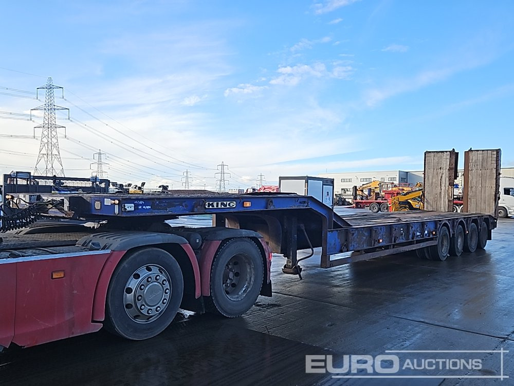 King 4 Axle Step Frame Low Loader Trailer, Neck Ramps, Out Riggers, Rear Steering, Hydraulic Fliptoe Ramps - Semiremorcă transport agabaritic: Foto 1 King 4 Axle Step Frame Low Loader Trailer, Neck Ramps, Out Riggers, Rear Steering, Hydraulic Fliptoe Ramps - Semiremorcă transport agabaritic: Foto 1