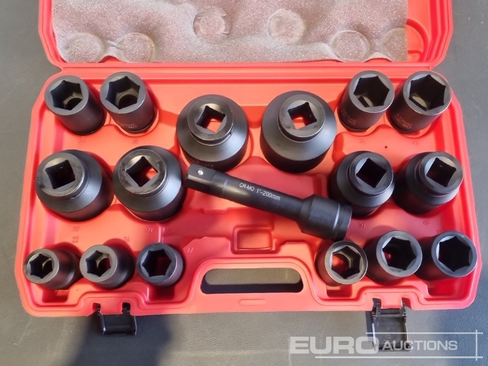 Unused 2025 Boss 1" 17pc Pneumatic Socket Set, 8" Extension Rod - Echipament de atelier: Foto 5 Unused 2025 Boss 1" 17pc Pneumatic Socket Set, 8" Extension Rod - Echipament de atelier: Foto 5