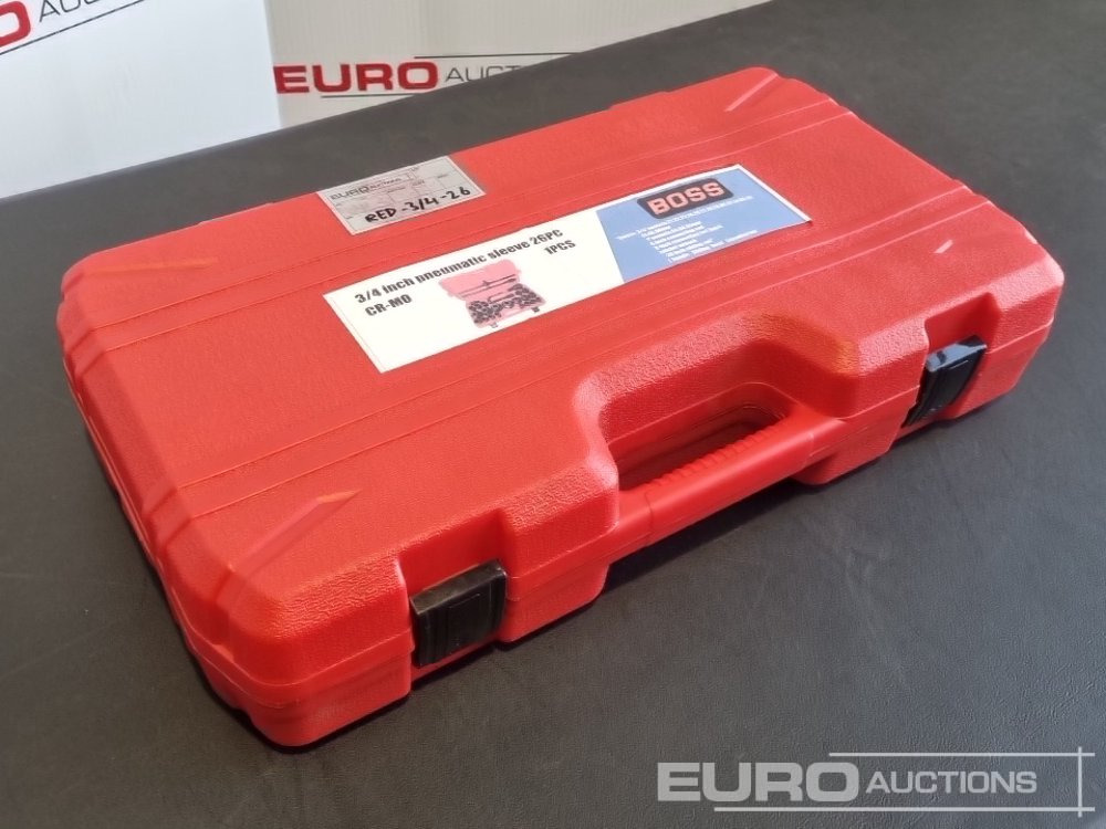 Unused 2025 Boss 3/4" 26pc Heavy Duty Pneumatic Socket Set, 4" Connecting Rod, 8" Connecting Rod Quick Ratchet Wrench, 20" Sliding Road, L Handle Sliding Head Extension Bar - Echipament de atelier: Foto 1 Unused 2025 Boss 3/4" 26pc Heavy Duty Pneumatic Socket Set, 4" Connecting Rod, 8" Connecting Rod Quick Ratchet Wrench, 20" Sliding Road, L Handle Sliding Head Extension Bar - Echipament de atelier: Foto 1