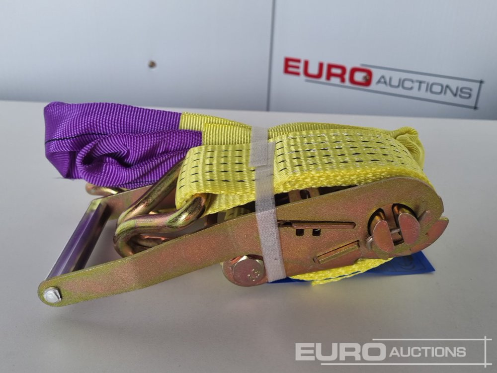 Echipament de atelier Unused Boss 4M x 50mm 5 Ton Ratchet Straps with Sling (4 of): Foto 8