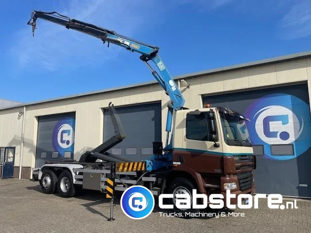 DAF CF 85.340 6X2 Euro 3 - Haakarm containersystem - Hooklift - Abrollkipper - Year 2004 - HMF 1680-K2 Crane - Grua - Ladekran - Autolaadkraan - Camion cu cârlig, Camion cu macara: Foto 1 DAF CF 85.340 6X2 Euro 3 - Haakarm containersystem - Hooklift - Abrollkipper - Year 2004 - HMF 1680-K2 Crane - Grua - Ladekran - Autolaadkraan - Camion cu cârlig, Camion cu macara: Foto 1