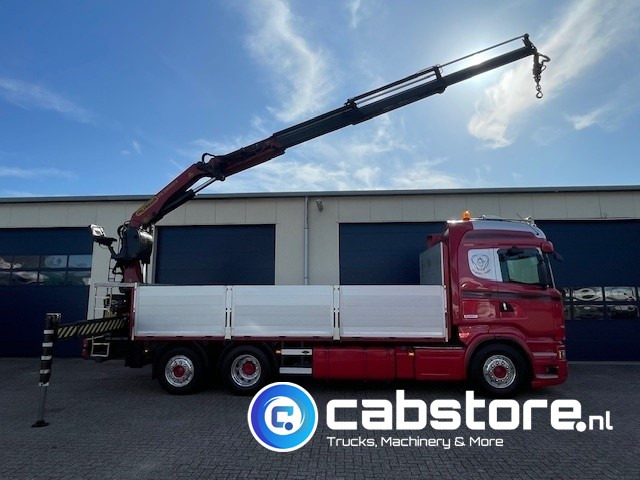Scania R520 LB6X2*4HNB Euro 6 - Bouwjaar 2013 - Highline - Opticruise - Open box + Palfinger PK 24001-K B Autolaadkraan - Good condition ! - Camion platformă, Camion cu macara: Foto 3 Scania R520 LB6X2*4HNB Euro 6 - Bouwjaar 2013 - Highline - Opticruise - Open box + Palfinger PK 24001-K B Autolaadkraan - Good condition ! - Camion platformă, Camion cu macara: Foto 3
