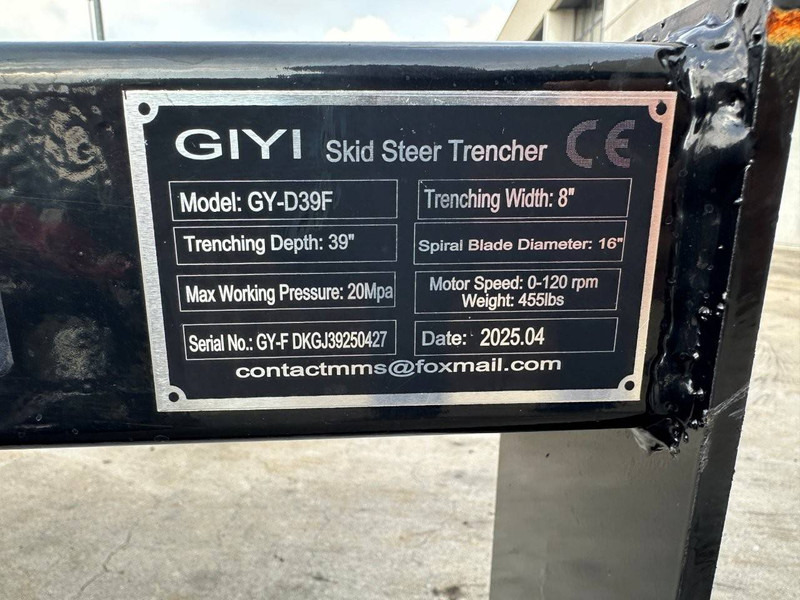 Maşină pentru prelucrarea solului nou Giyi GY-F DKGJ39250427: Foto 10 Maşină pentru prelucrarea solului nou Giyi GY-F DKGJ39250427: Foto 10